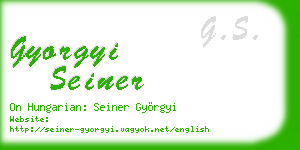 gyorgyi seiner business card